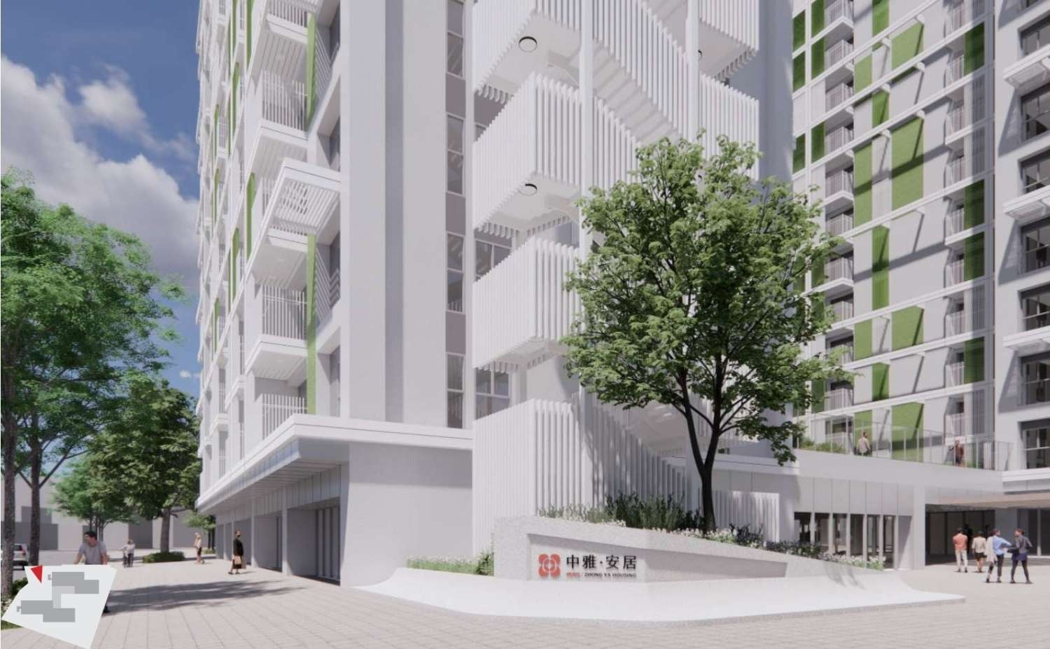 新竹「中雅安居」社會住宅由雙喜營造股份有限公司負責營造、金光裕建築師事務所設計