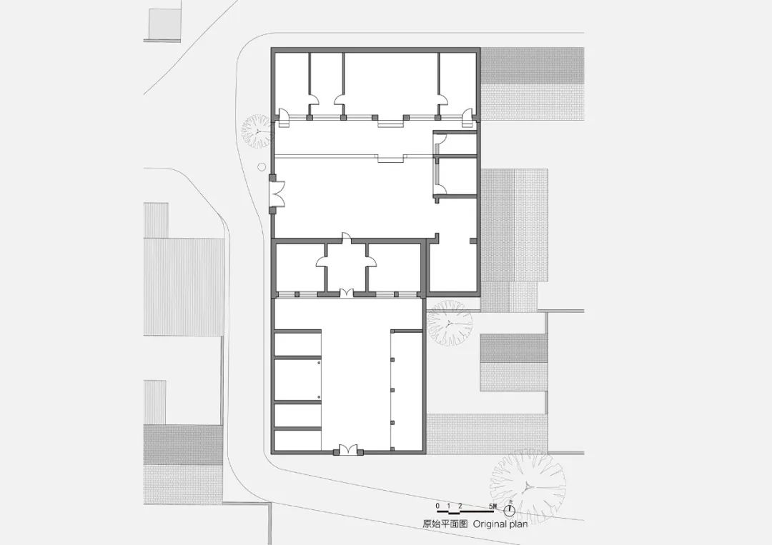 舊建築改造前之原始平面圖 Plan