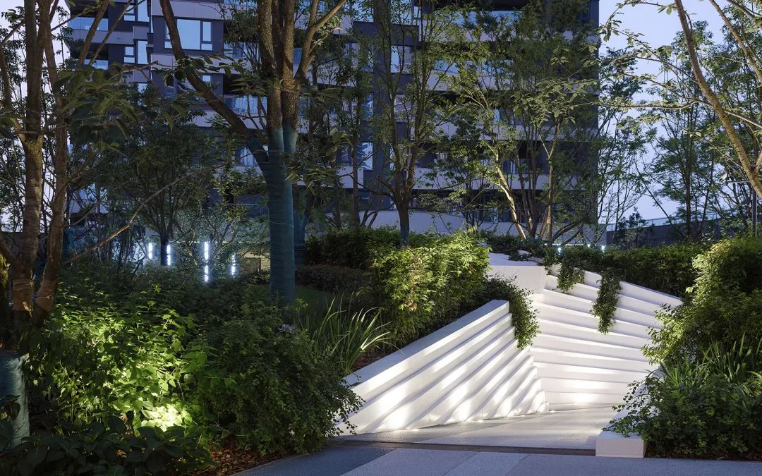 植栽夜間景觀 中國景觀設計 鄰里峽谷|麓湖·汀院 china landscape design/大小景觀