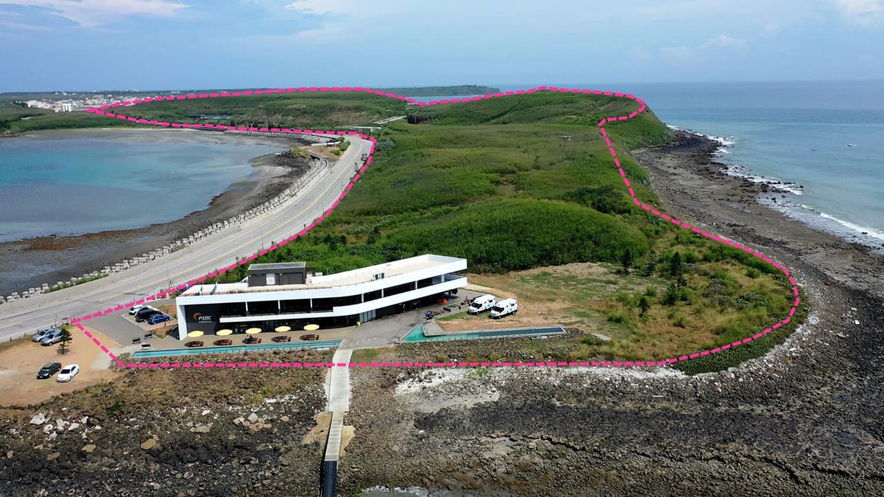 澎湖青灣山城VILLA國際競圖基地空拍照