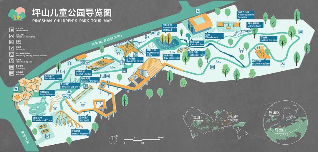導覽地圖 深圳坪山兒童公園 / WEi Studio