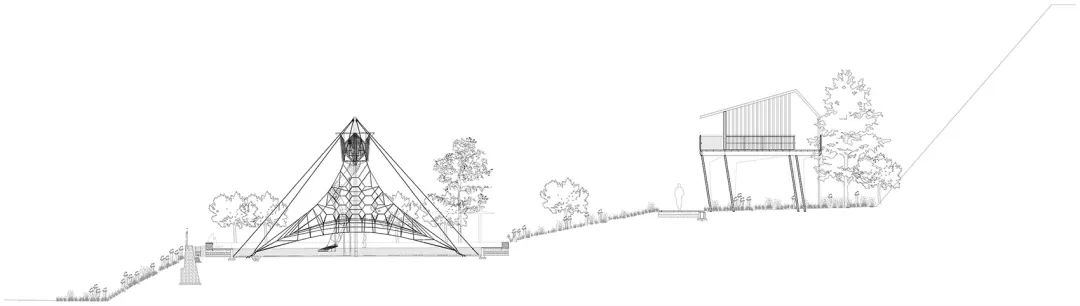 剖面圖 Section 深圳坪山兒童公園 / WEi Studio