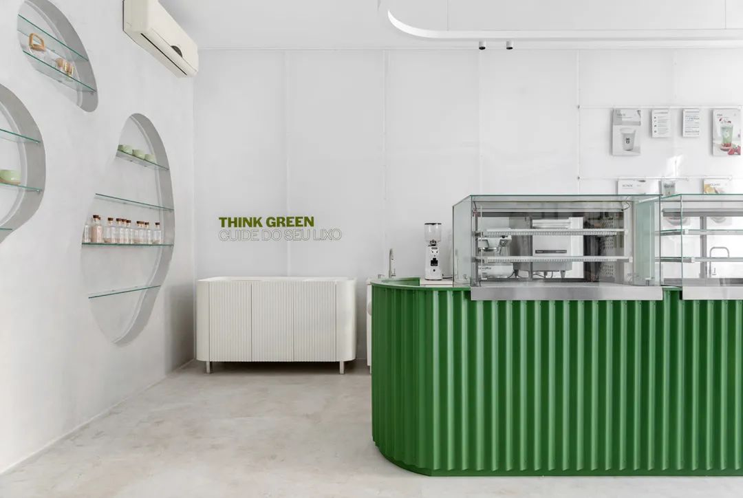 服務吧台 巴西抹茶咖啡店室內設計 Brazeil matcharia Green Blood interior design／Studio Guilherme Garcia