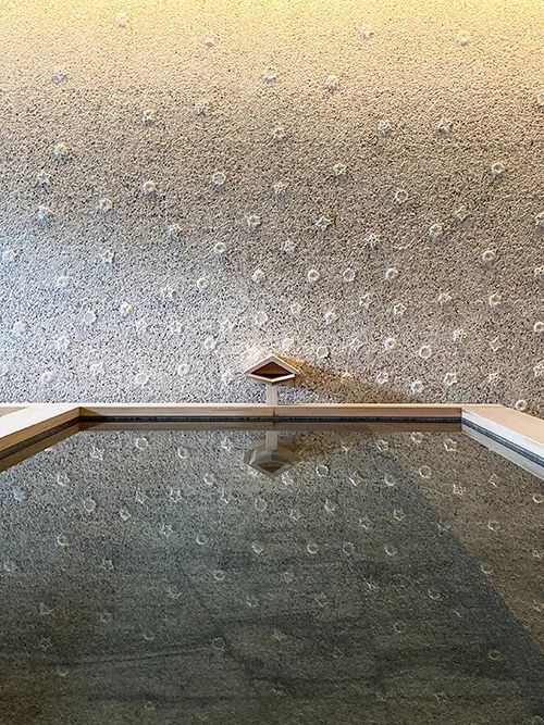 大眾溫泉池，星野集團界別府／隈研吾©︎ Shimizu Corporation