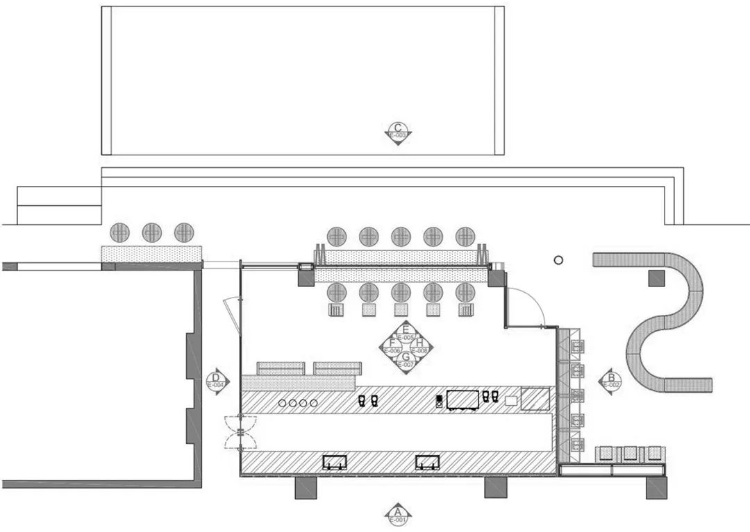 平面圖 Plan 深圳KUDDO COFFEE 1.0 G&G咖啡館/曉歐設計事務所