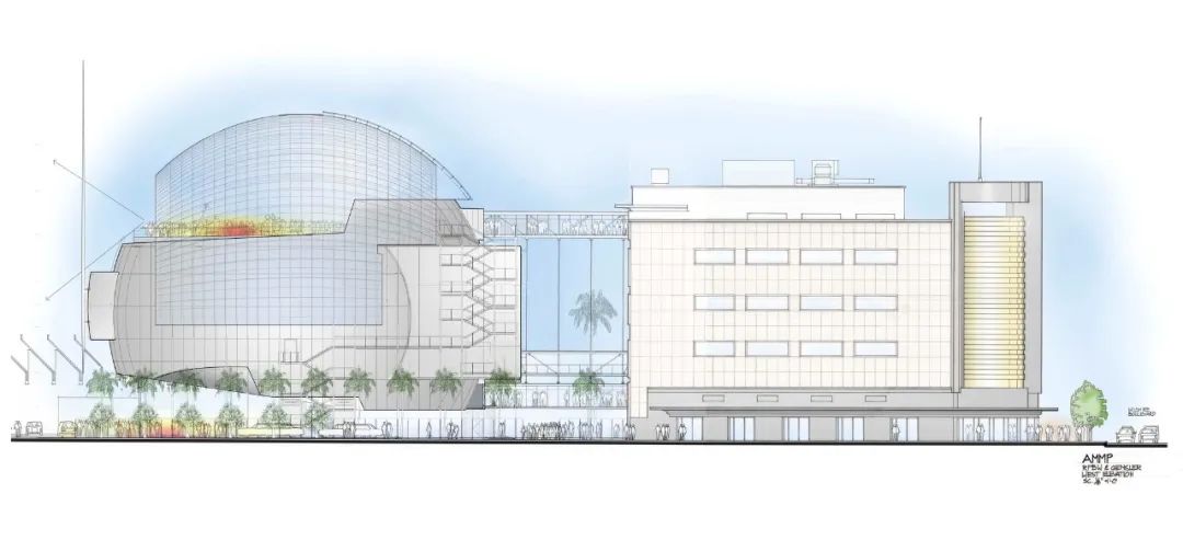 立面圖 Elevation 洛杉磯奧斯卡電影博物館 Academy Museum of Motion Pictures／Renzo Piano Building Workshop + Gensler