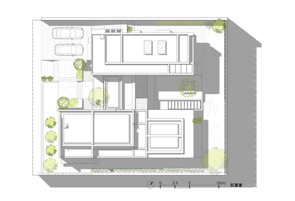 頂層平面圖 秀岡山莊私人住宅，山合院／胡世昭 世騰建築設計事務所