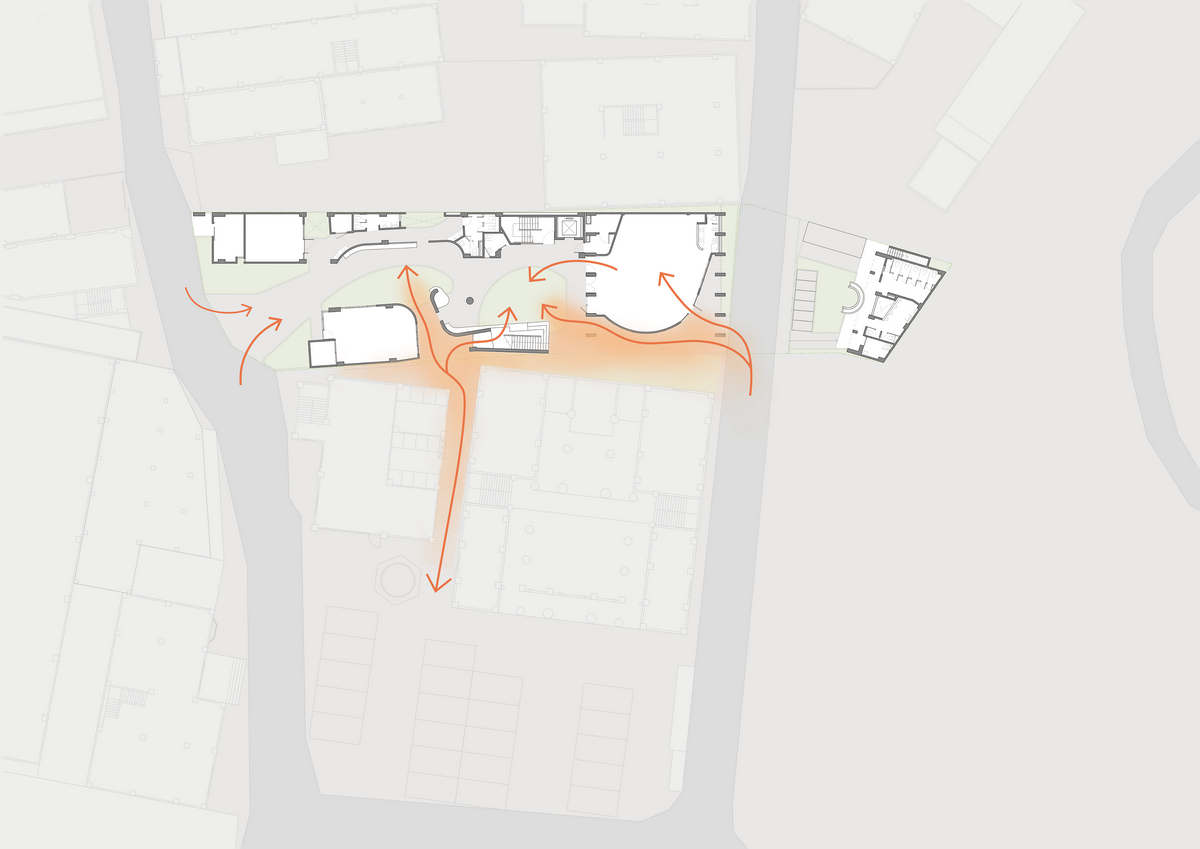公眾遊走路徑 員樹林市民活動中心／所在建築師事務所+黃宥鈞建築師