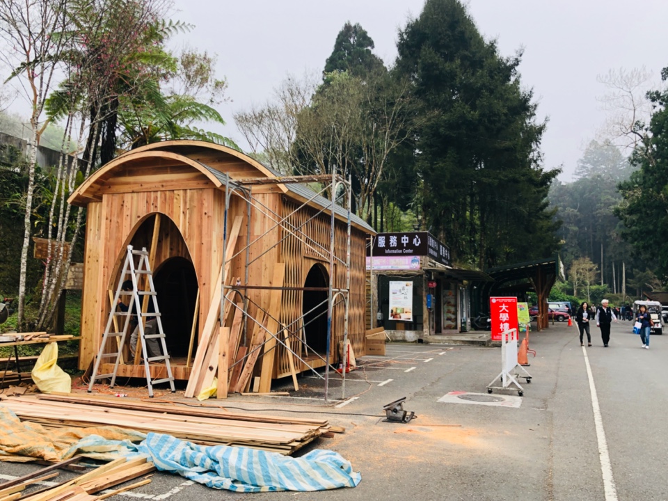 溪頭國家森林公園 國產材小木屋 基地現場組構過程