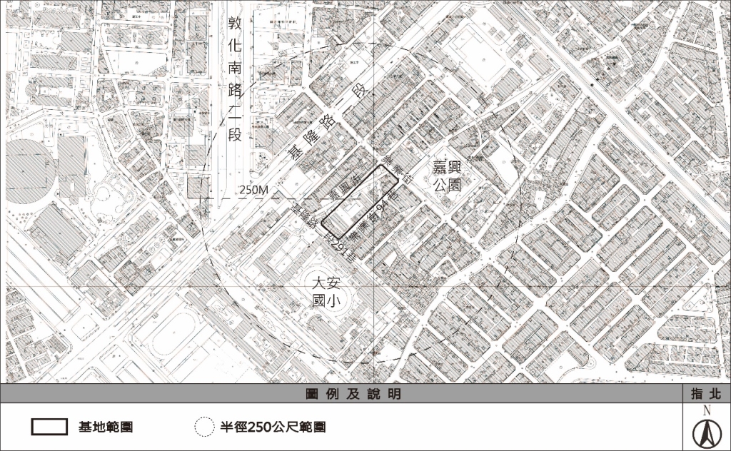 「嘉興街公辦都更案」計畫範圍包括台北市大安區辛亥段四小段61、64、65、66、69、69-1、70、71、71-1、72、75、76、76-1、78、78-1、78-2、79、80、80-1、88、88-1、88-2、88-3、88-4、91、92、99、101地號等28筆土地