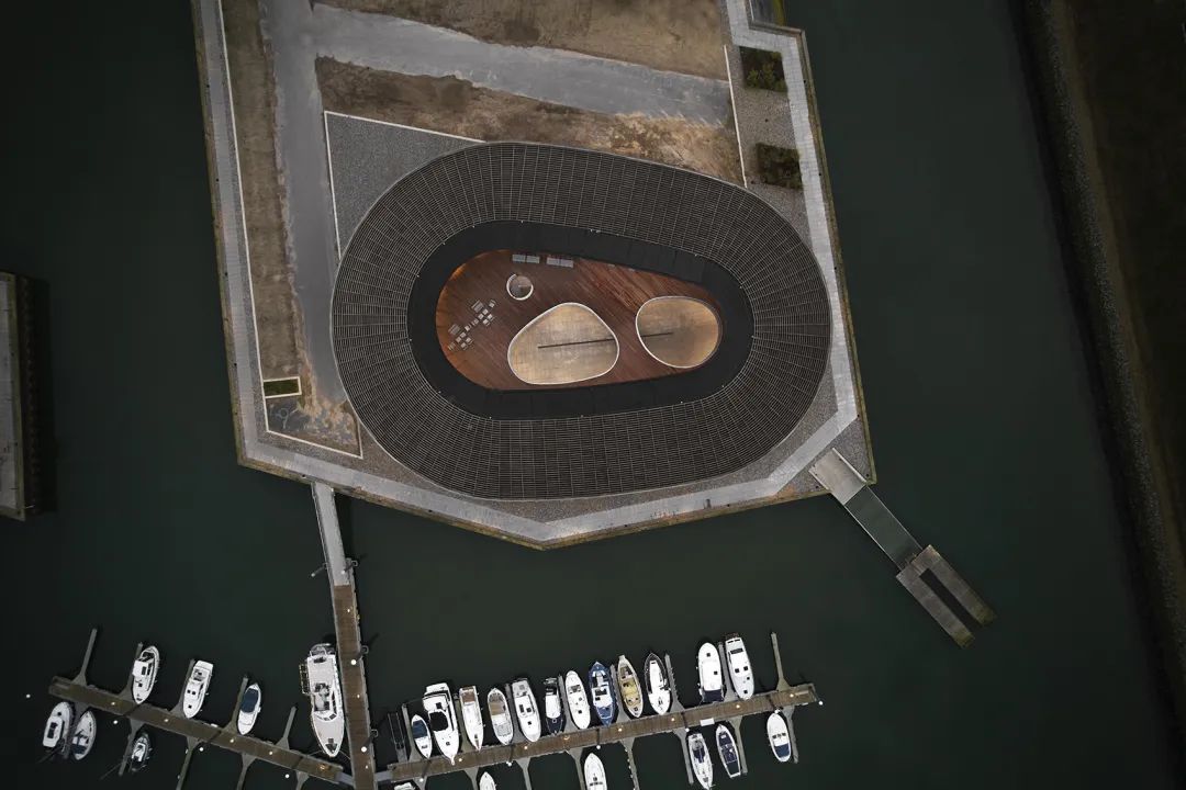 空拍俯視Esbjerg Maritime Center/Snohetta+WERK Arkitekter
