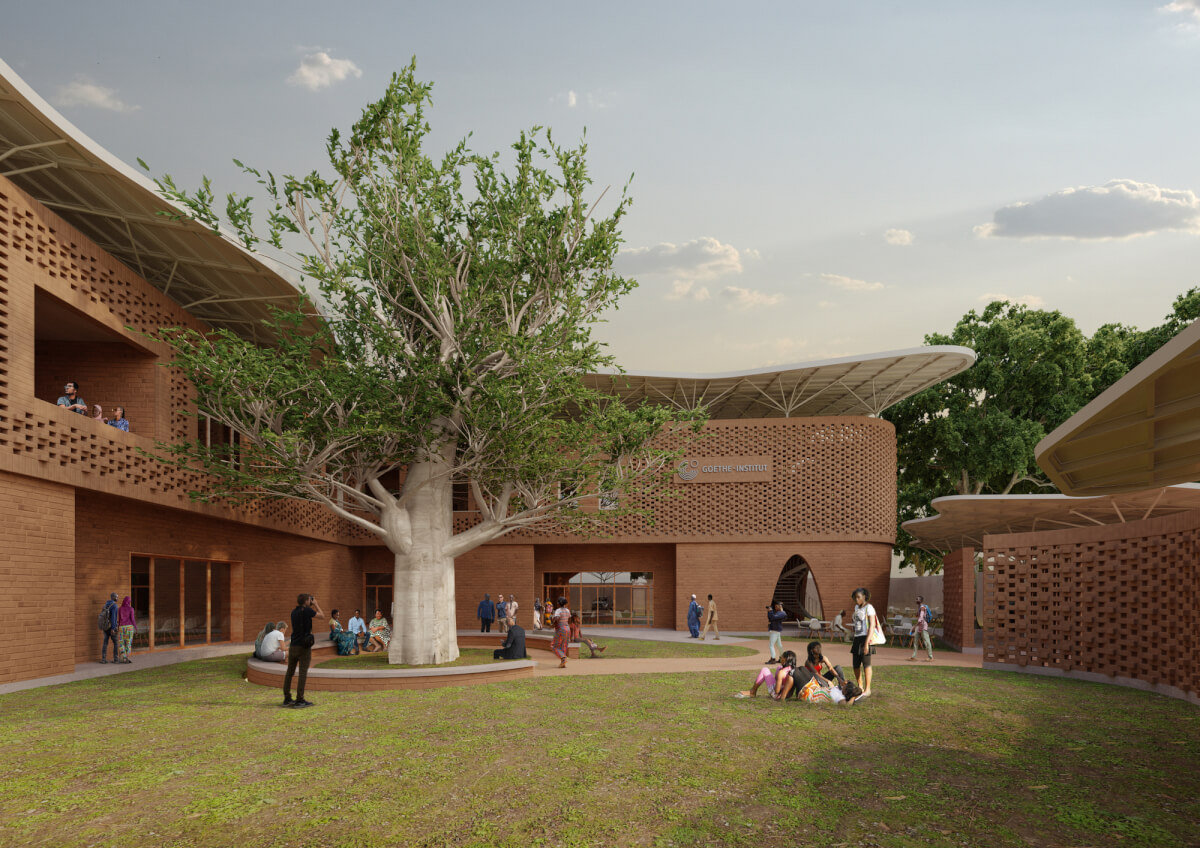 位於塞內加爾達喀爾（Dakar, Senegal）的歌德學院（Goethe Institute）是該德國文化協會及其60年全球活動的第一個專門建造的空間，由Francis Kéré設計
