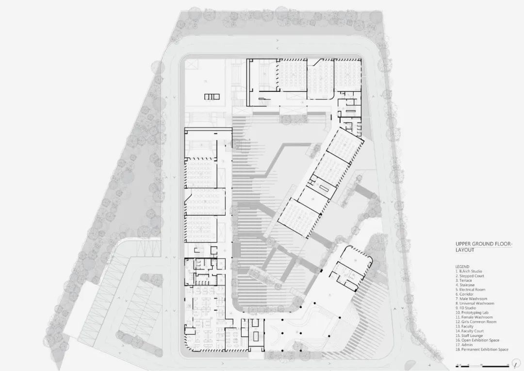 地面層平面圖 Plan MSAP Architecture & Design School／The Purple Ink Studio