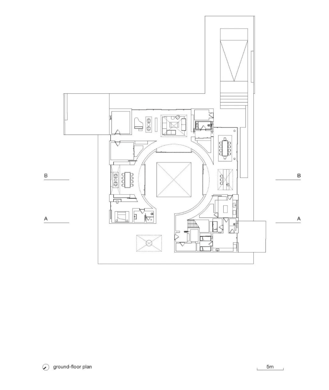 地面層平面圖 Plan 新加坡私人住宅／如恩設計研究室