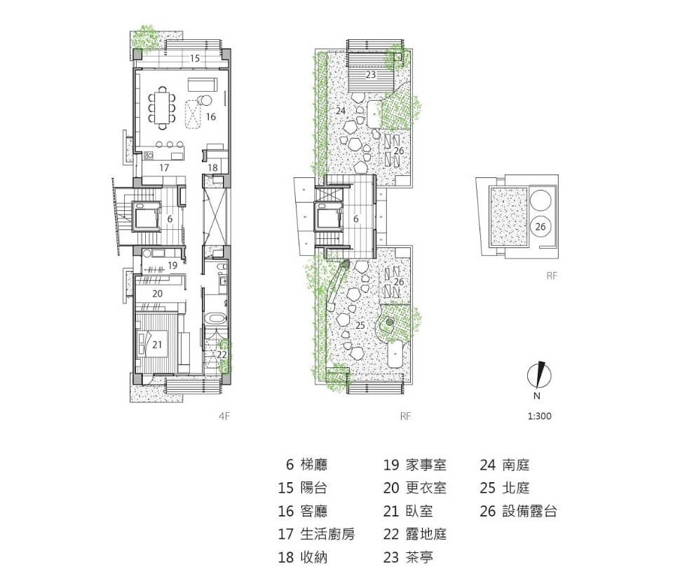 4樓、屋頂平面圖 翠弄堂／吳武易 元根建築工房