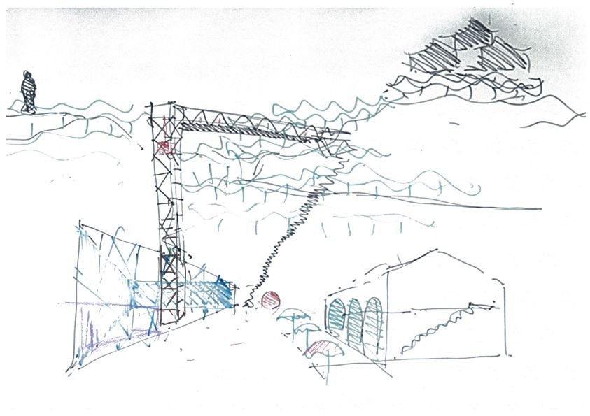 邱文傑的基隆塔設計手稿 sketch