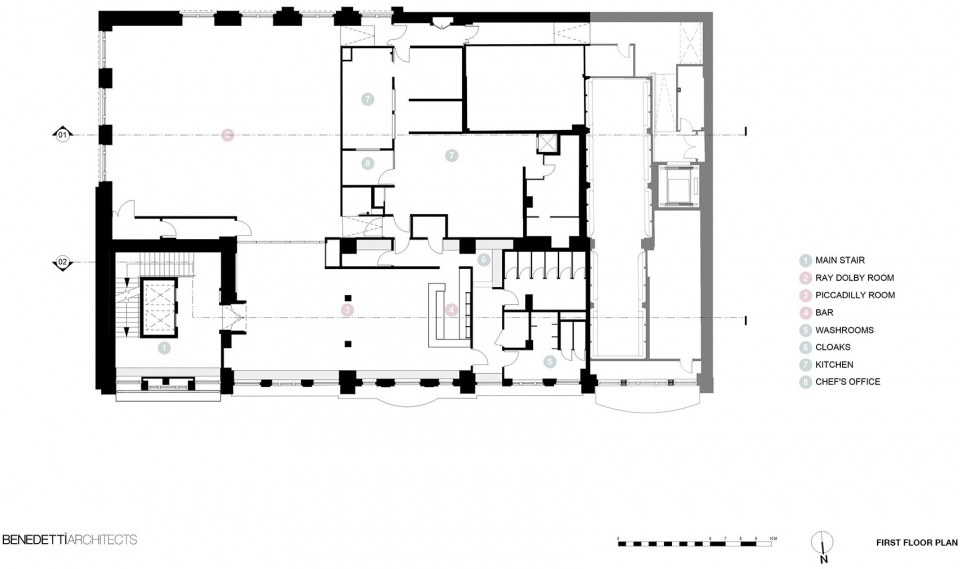 二層平面圖，First floor plan