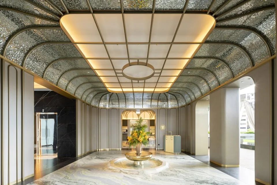 新加坡烏節泛太平洋酒店Pan Pacific Orchard／WOHA 到達大廳與休息室相連