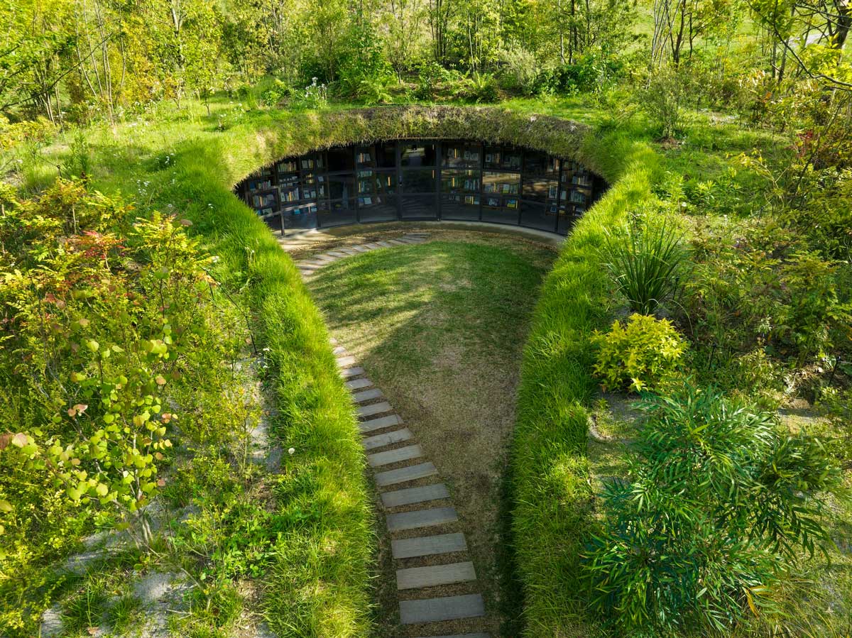 日本千葉縣木更津市 KURKKU FIELDS地中圖書館Library in the Earth/Hiroshi Nakamura中村拓志 NAP