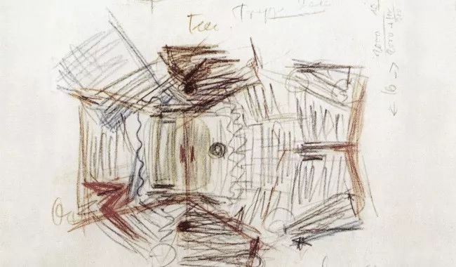 夏隆手稿 Scharoun’s sketch of 1956(Archiv Akademie der Künste Berlin)