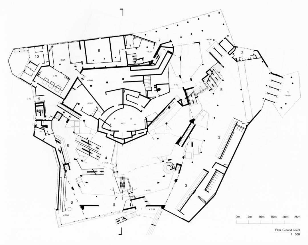 柏林愛樂廳地面層平面圖