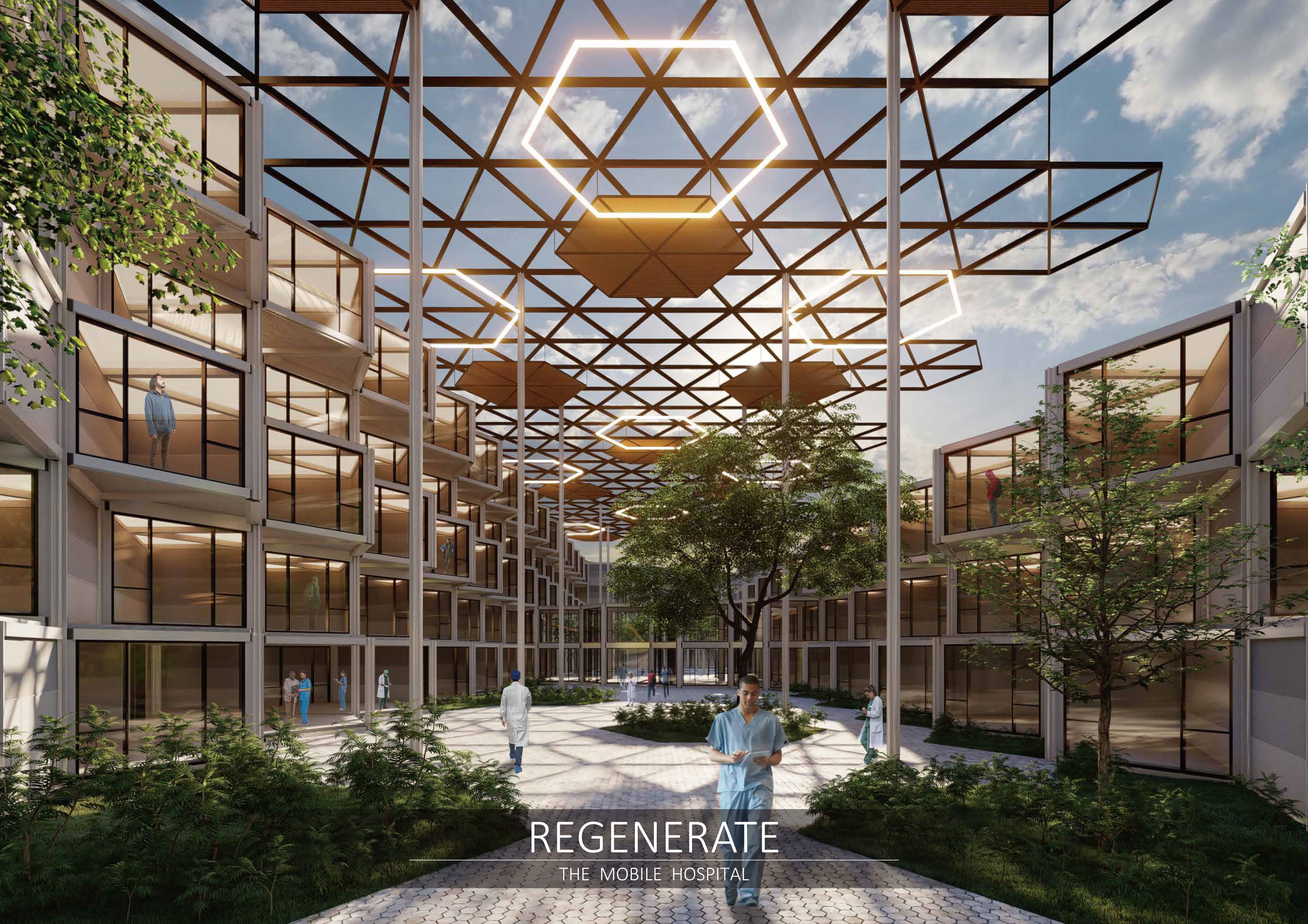 2020年COVID-19疫情席捲全球,吳宛璇與周勤超設計《REGENERATE》希望解決醫療資源不足、負壓病房房短缺的問題