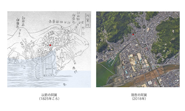 「称名寺の鐘撞堂」座落於廣島縣吳市阿賀地區。這座寺廟建於曾是海域,隨著填海造地而成的小鎮與環繞其周邊的山脈之間