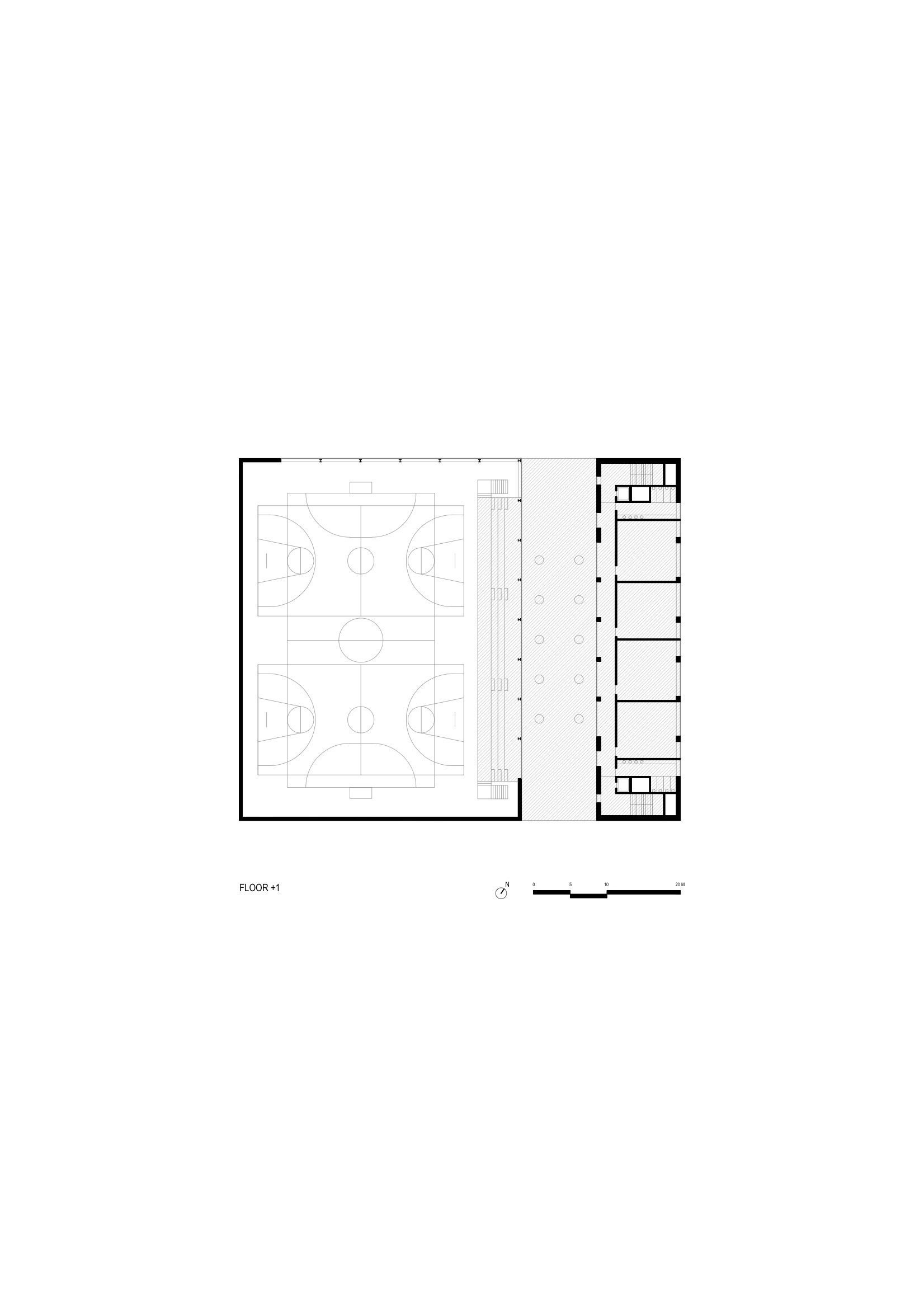西班牙 Pozuelo de Alarcón Francisco de Vitoria University大學Centro Deportivo UFV學校運動中心／Alberto Campo Baeza 