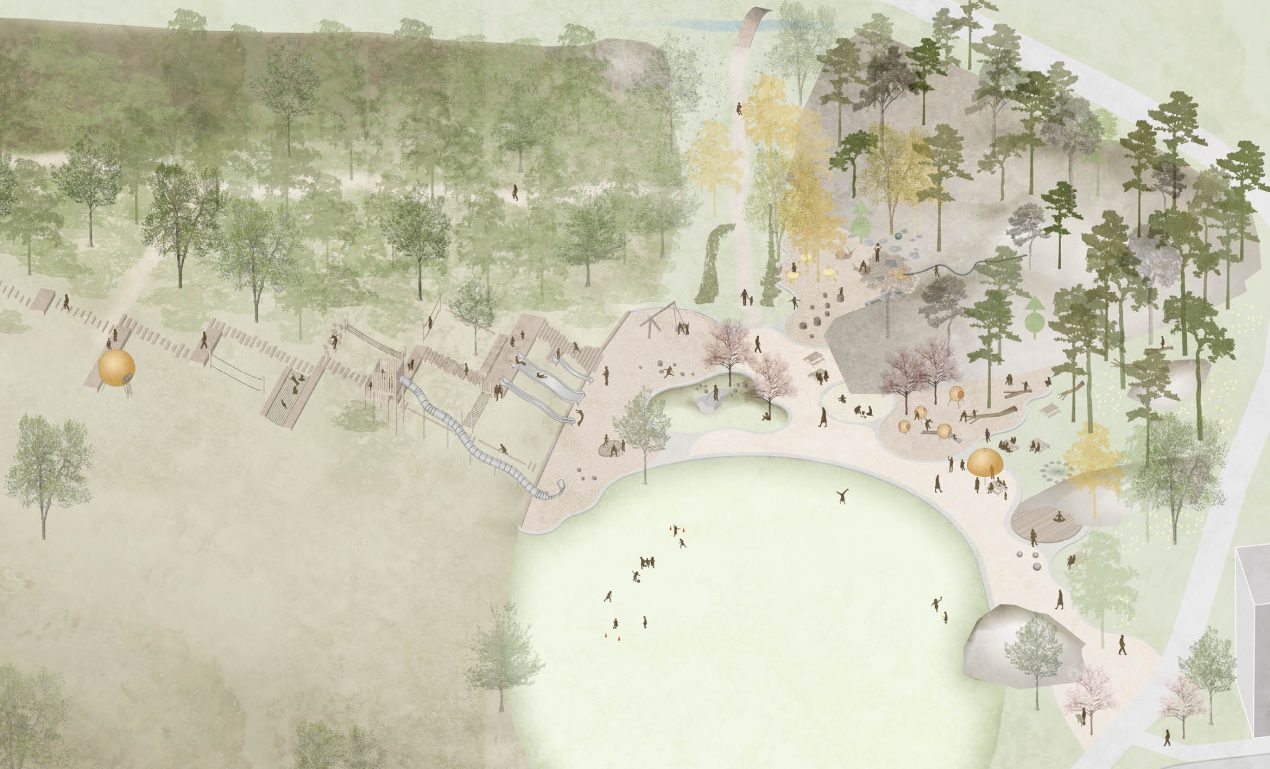 斯德哥爾摩人工山丘Vårbergstoppen兒童遊樂場 景觀設計LAND arkitektur