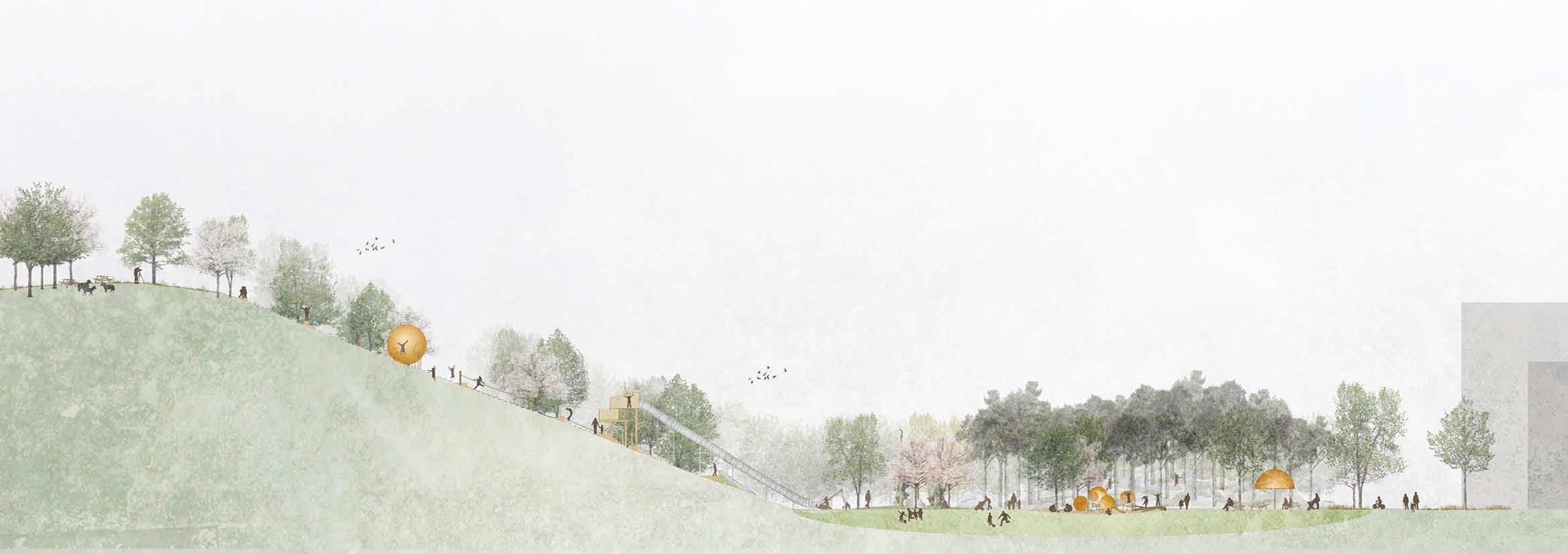 斯德哥爾摩人工山丘Vårbergstoppen兒童遊樂場 景觀設計LAND arkitektur