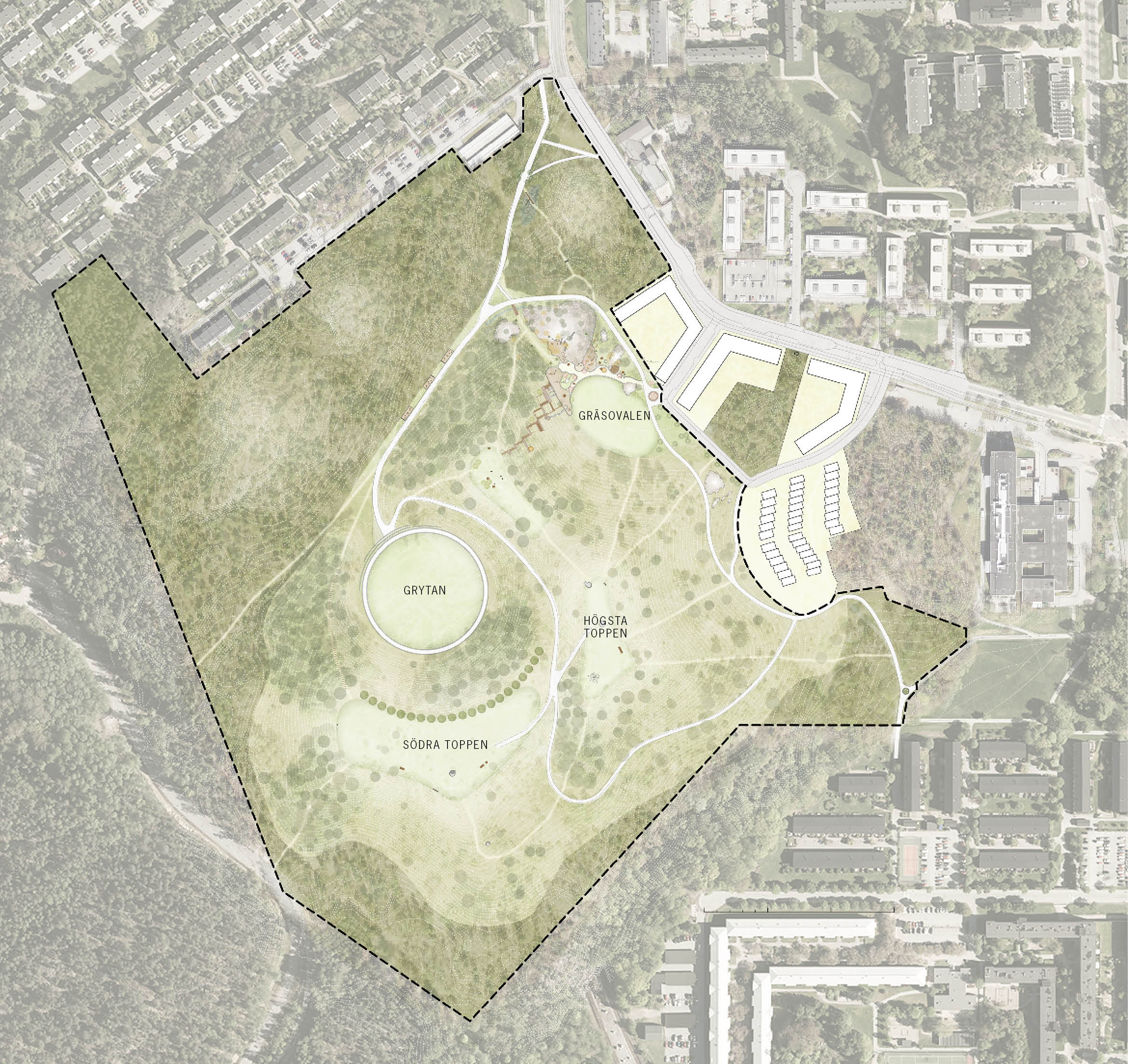 斯德哥爾摩人工山丘Vårbergstoppen兒童遊樂場 景觀設計LAND arkitektur