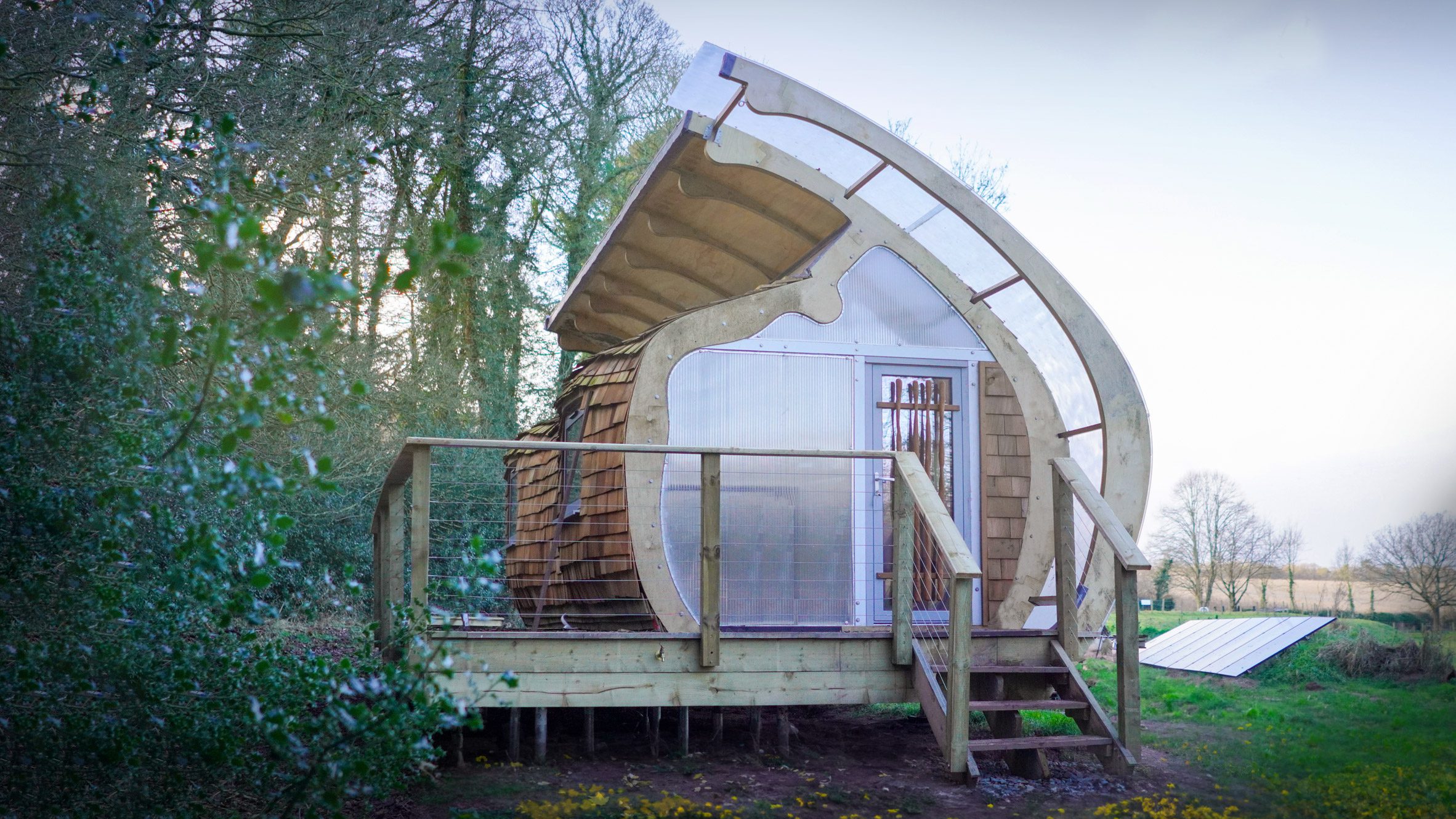 英國農場繭型小木屋Monocoque Cabin 英國建築師Peter Markos