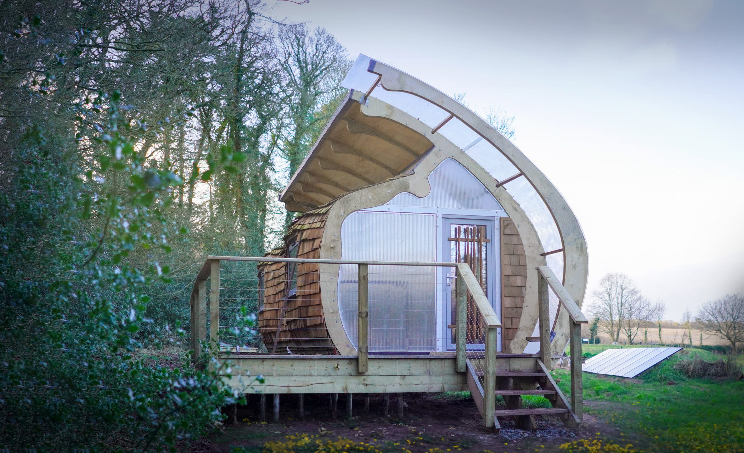 英國農場繭型小木屋Monocoque Cabin 英國建築師Peter Markos
