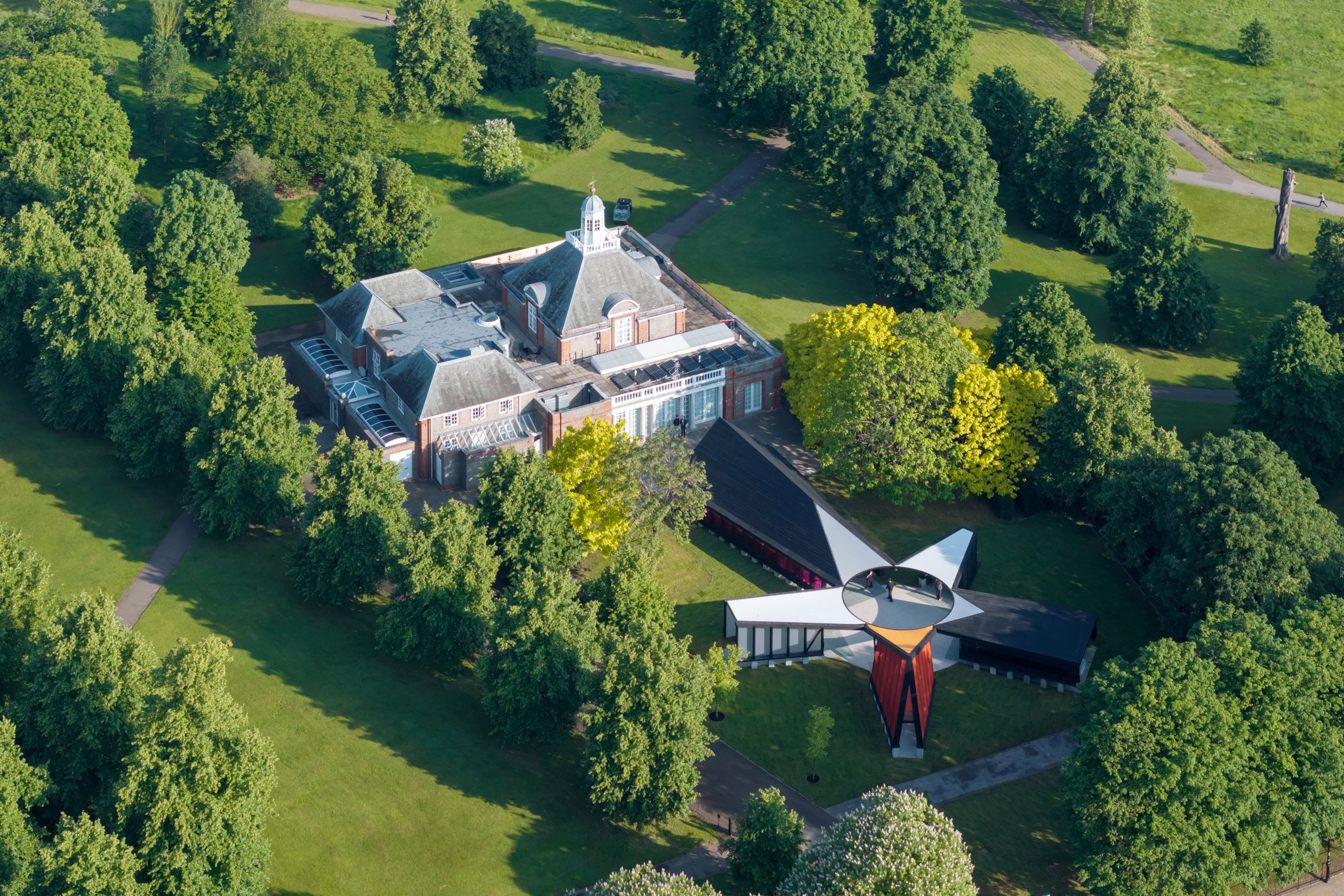 Aerial view of Kensington Gardens
