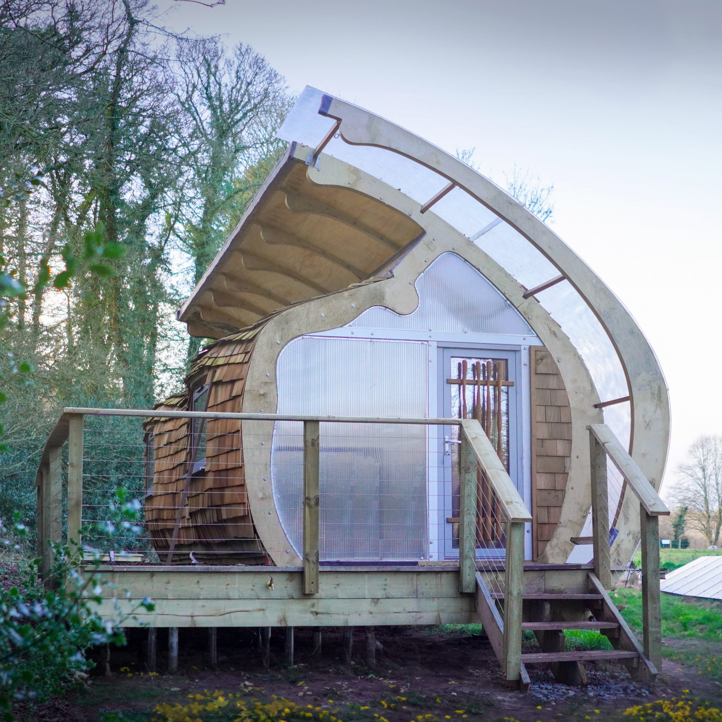 英國農場繭型小木屋Monocoque Cabin 英國建築師Peter Markos