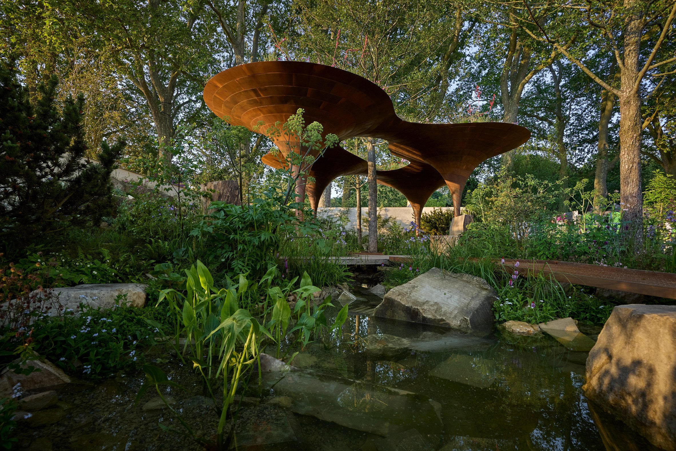 WaterAid 雨水收集綠建築 倫敦切爾西花卉展 RHS Chelsea Flower Show Je Ahn Tom Massey