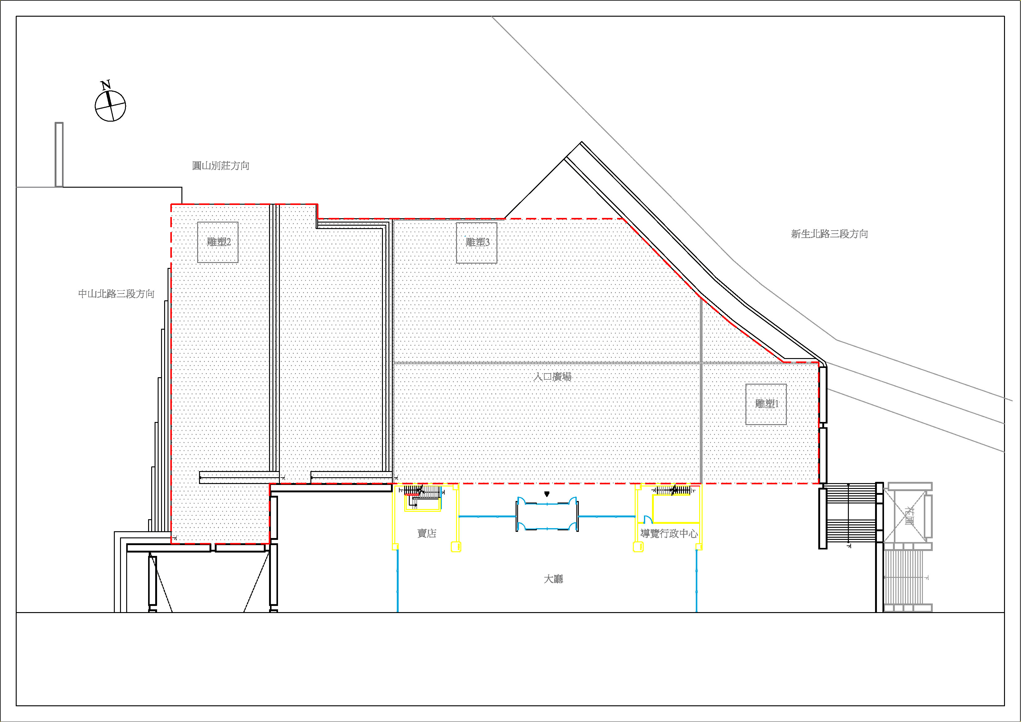 北美館廣場平面圖