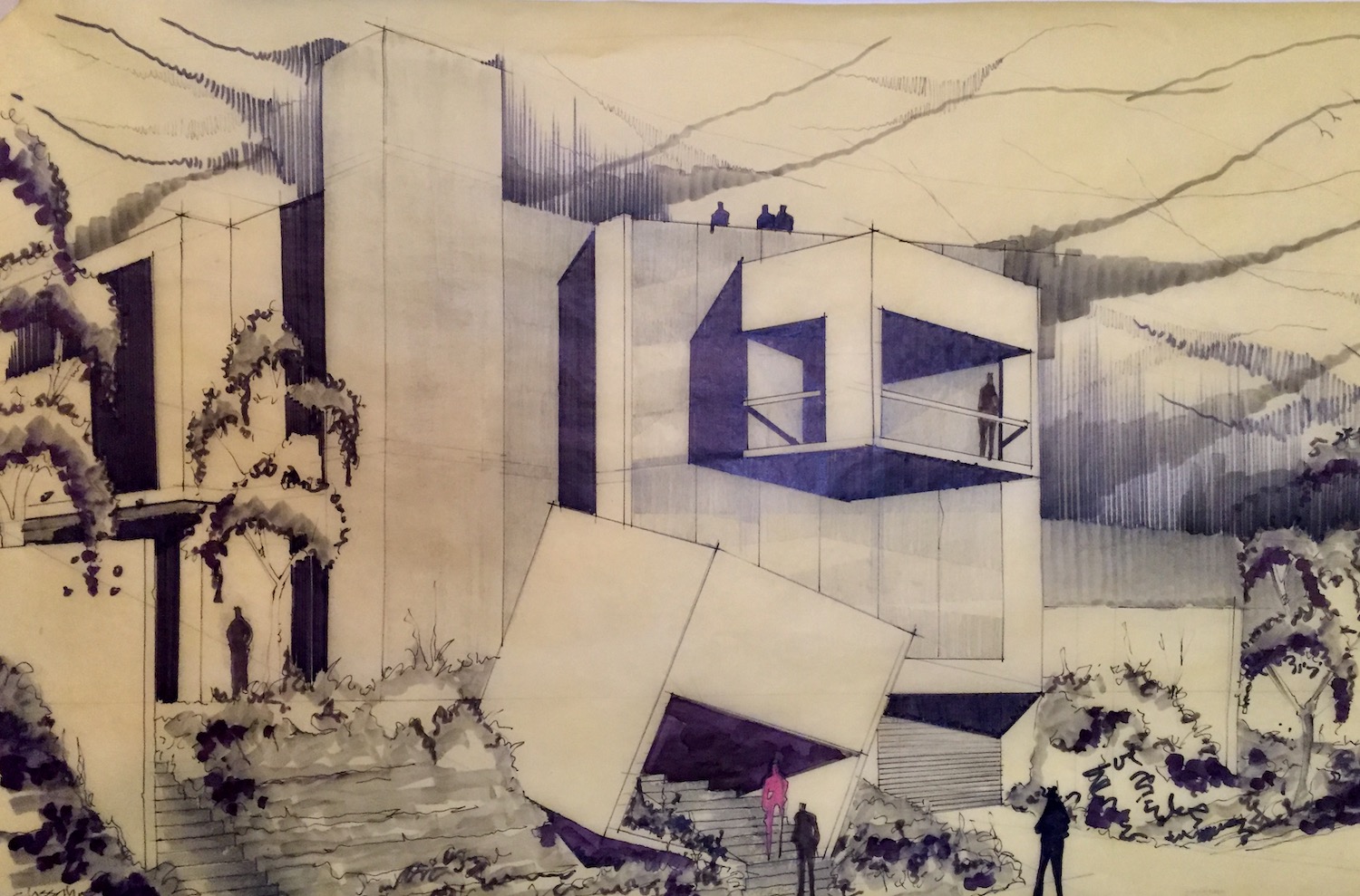 Architectural sketch drawing  建築師手繪Sketch