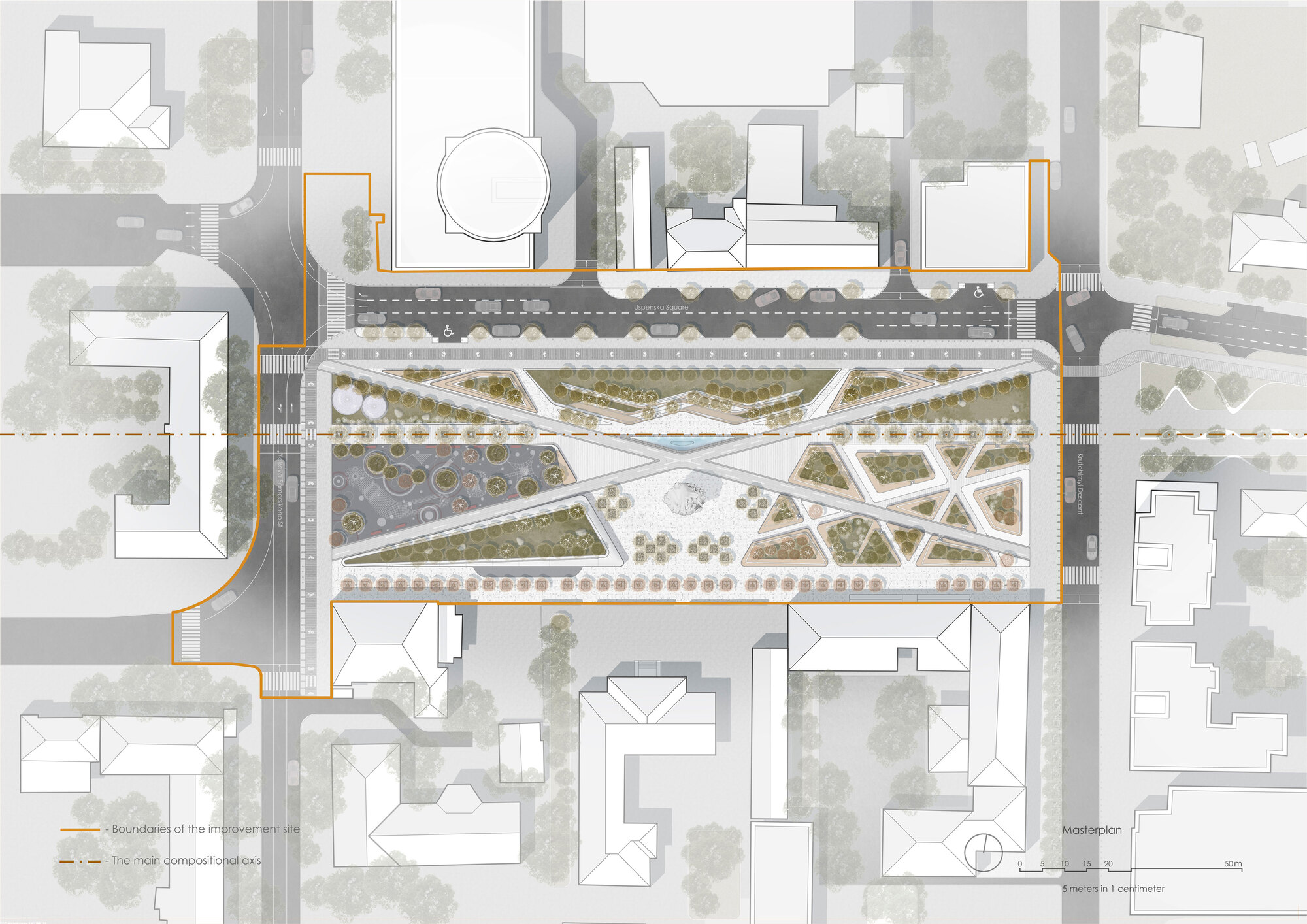 Reconstruction Uspenska Square 烏克蘭第聶伯Dnipro廣場重新規劃工程 廣場、公共空間、開放空間、烏克蘭建築、烏克蘭建築師、都市設計 Dmytro Volyk、Ksenia Donetska