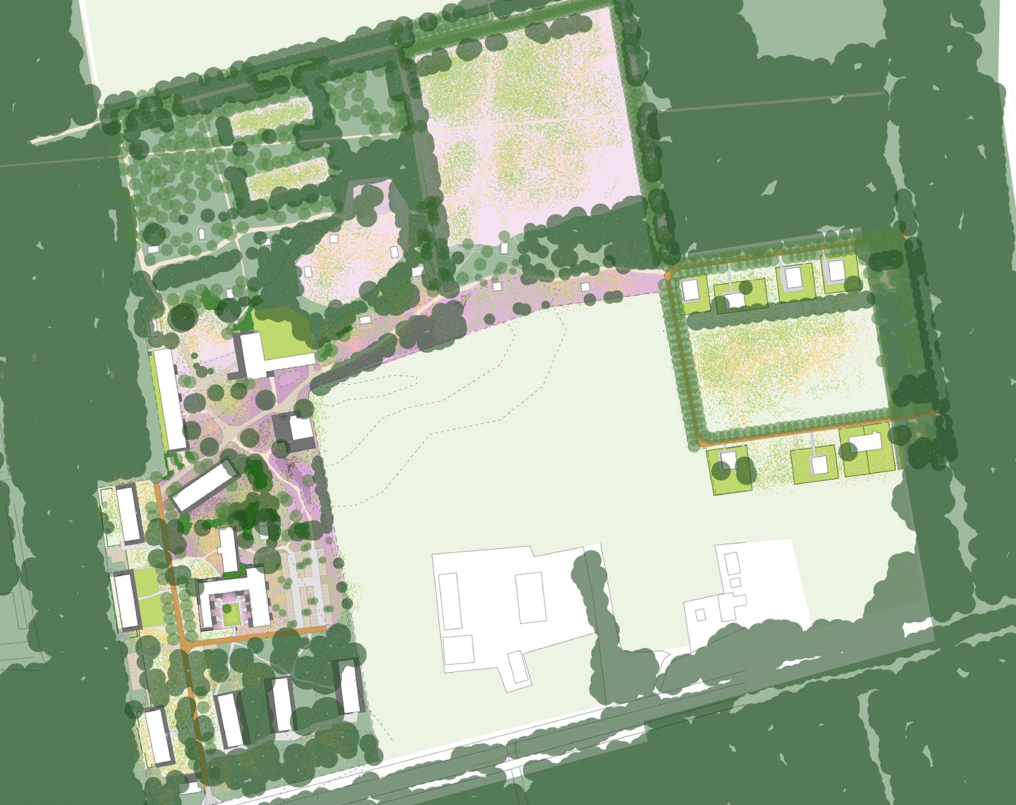 荷蘭Arnhem Buitenplaats Koningsweg開發案 基地配置平面圖 Site Plan 文化設施、住宅、集合住宅、舊建築改造、荷蘭建築 KWP Gebiedsontwikkelaars Buro Harro MVRDV