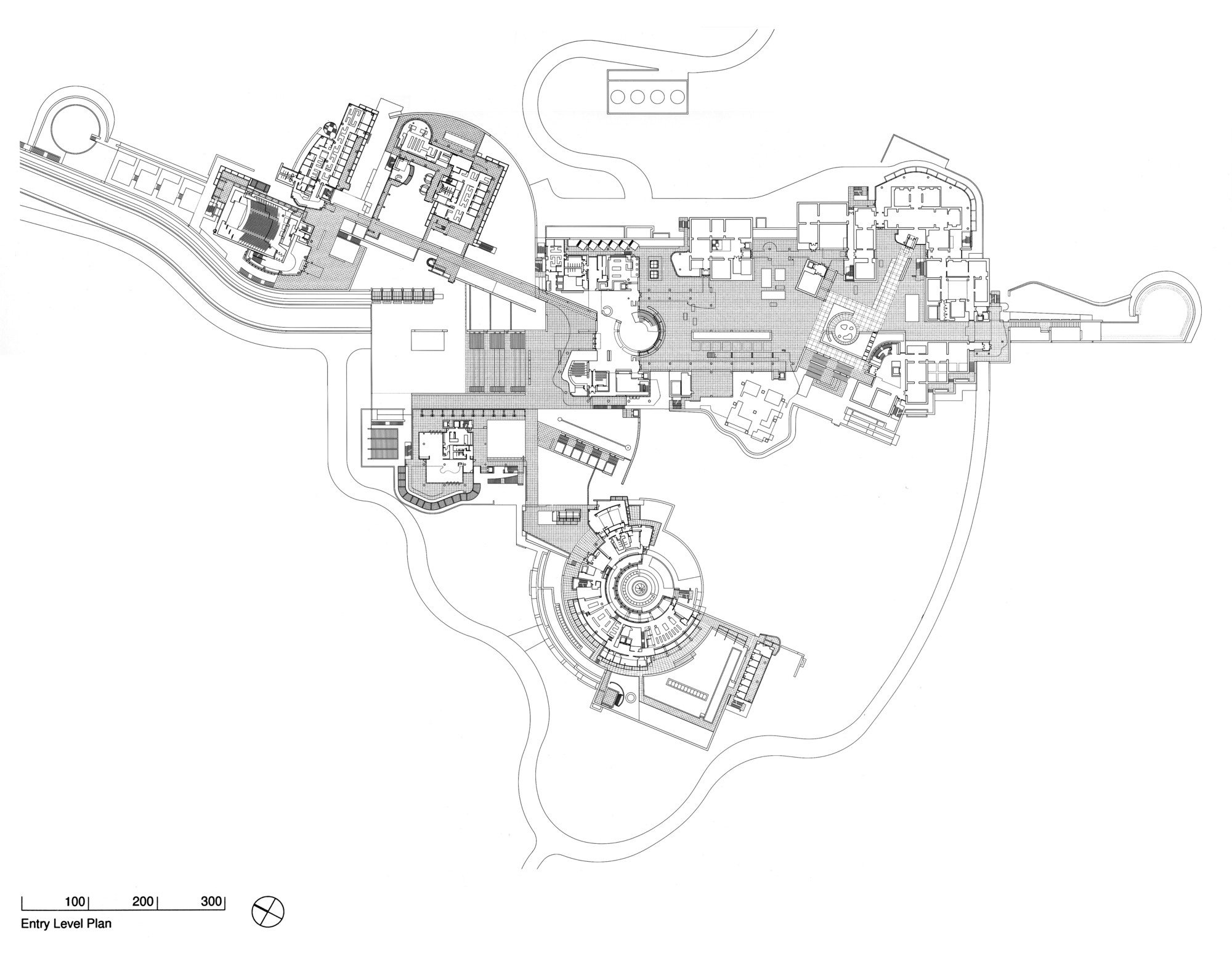 平面圖 Plan 理查德·邁耶 Richard Meier，Getty Center 蓋蒂中心（Getty Center ）