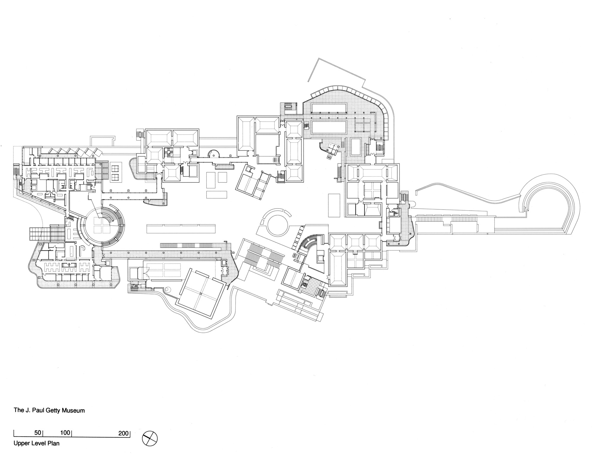 平面圖 Plan 理查德·邁耶 Richard Meier，Getty Center 蓋蒂中心（Getty Center ）