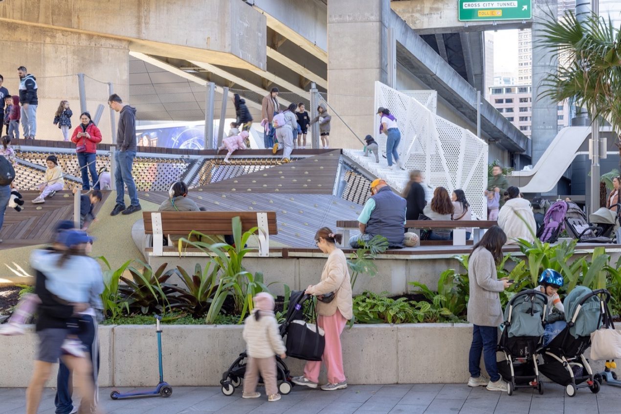 Darling Harbour Playground 雪梨達令港兒童遊戲場 溜滑梯 景觀設計 Aspect Studios