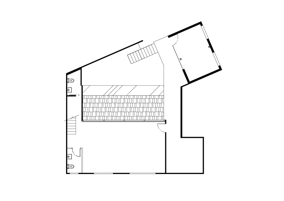 2層平面圖 Plan 首爾undebt cafe언뎁트 咖啡館 Seoul 舊建築改造 老屋