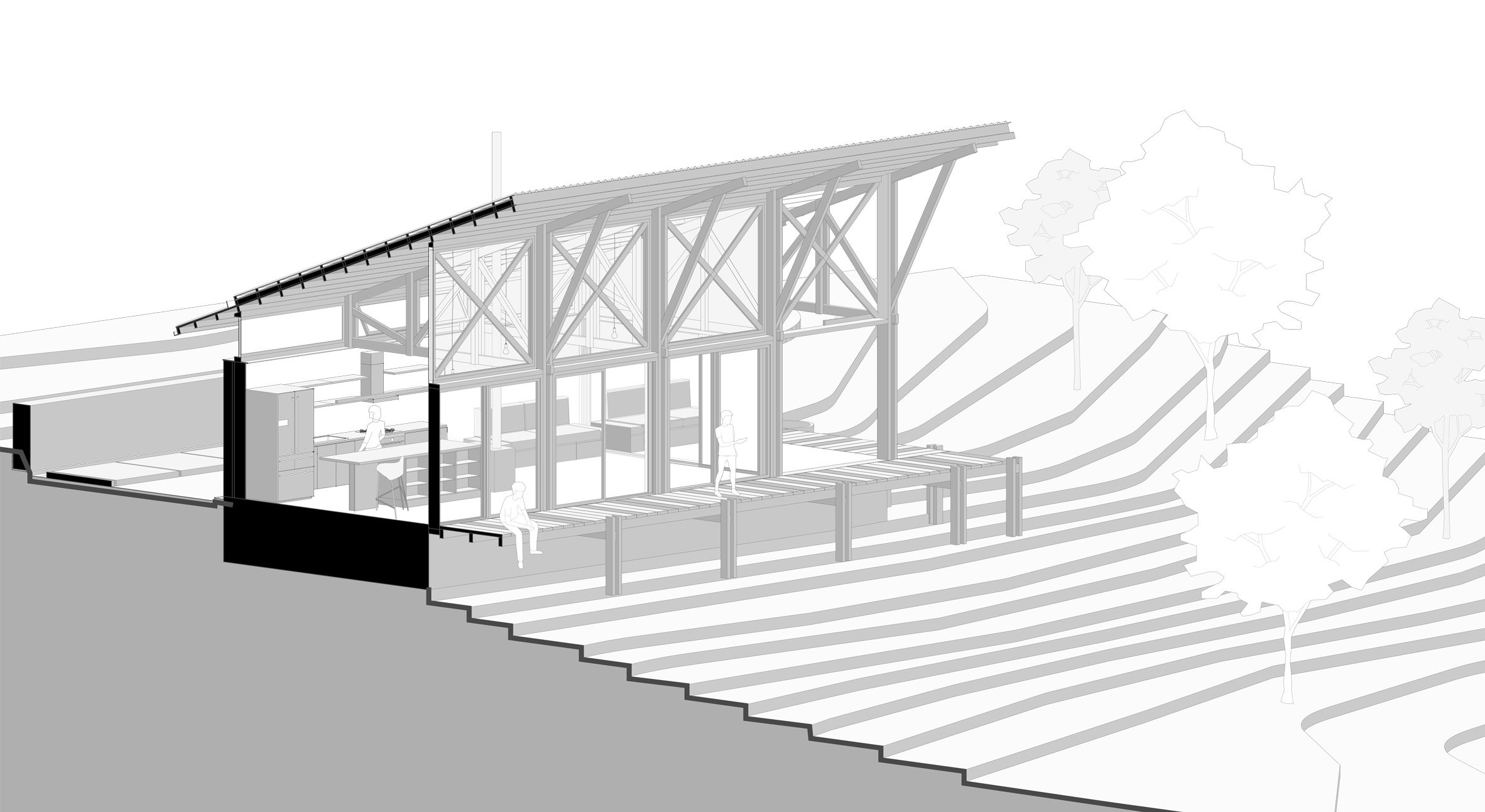 剖面圖 Section of Two Face House by SO?