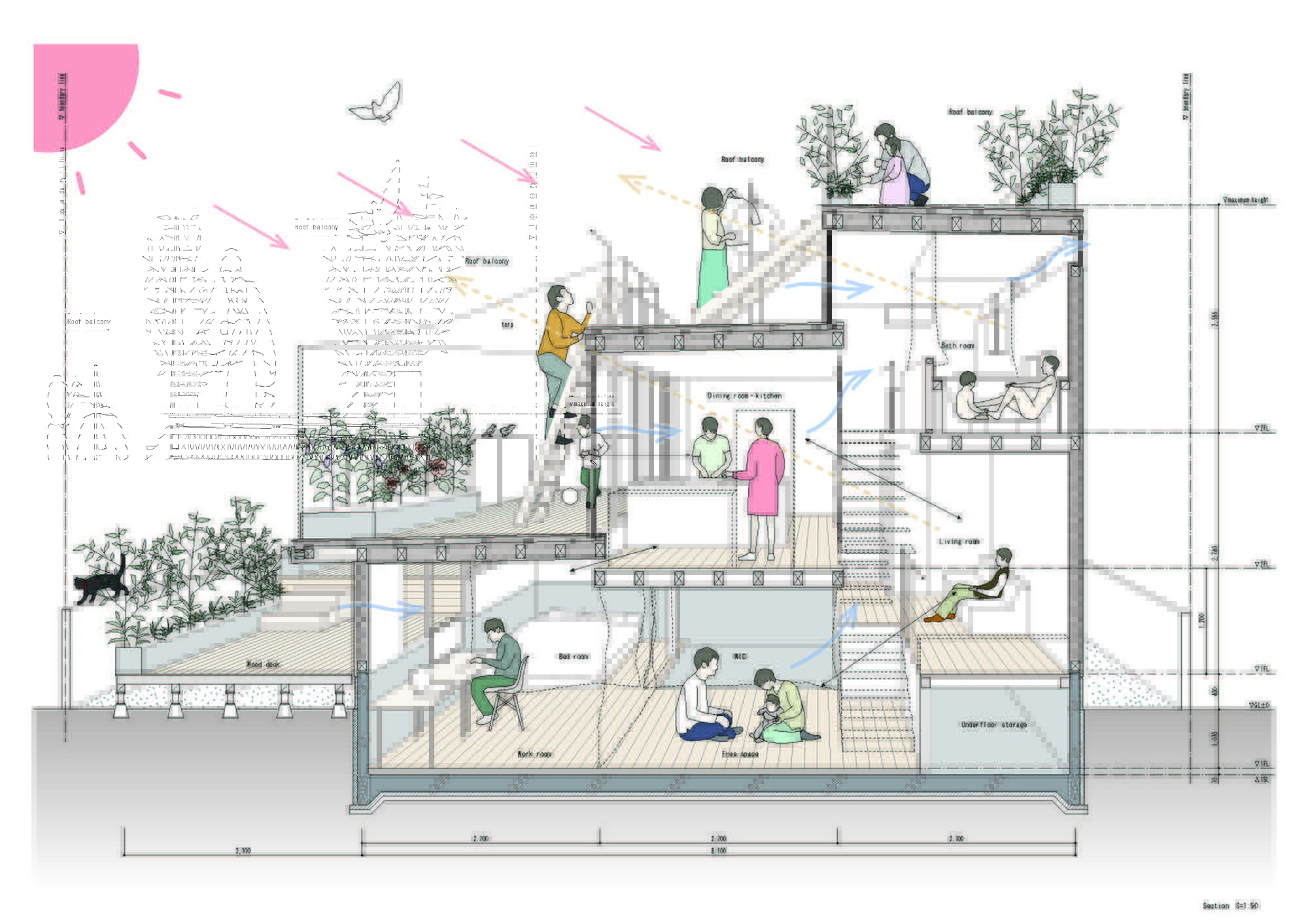 段庭之家 東京住宅 原田将史＋谷口真依子 niji architects ニジアーキテクツ 建築設計事務所 