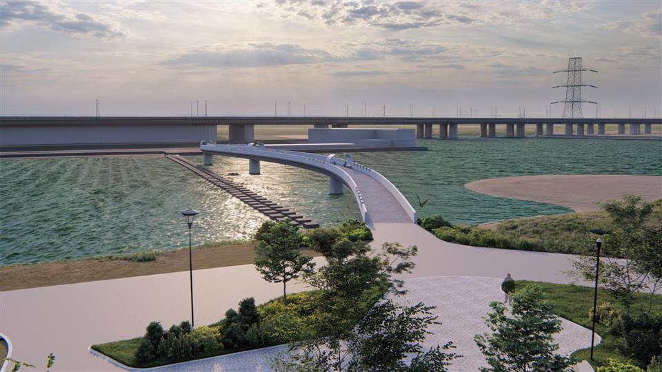 慶安水道景觀橋 昇鍠工程顧問有限公司 安水道遊憩自行車道與線西鄉塭仔漁港遊憩市集