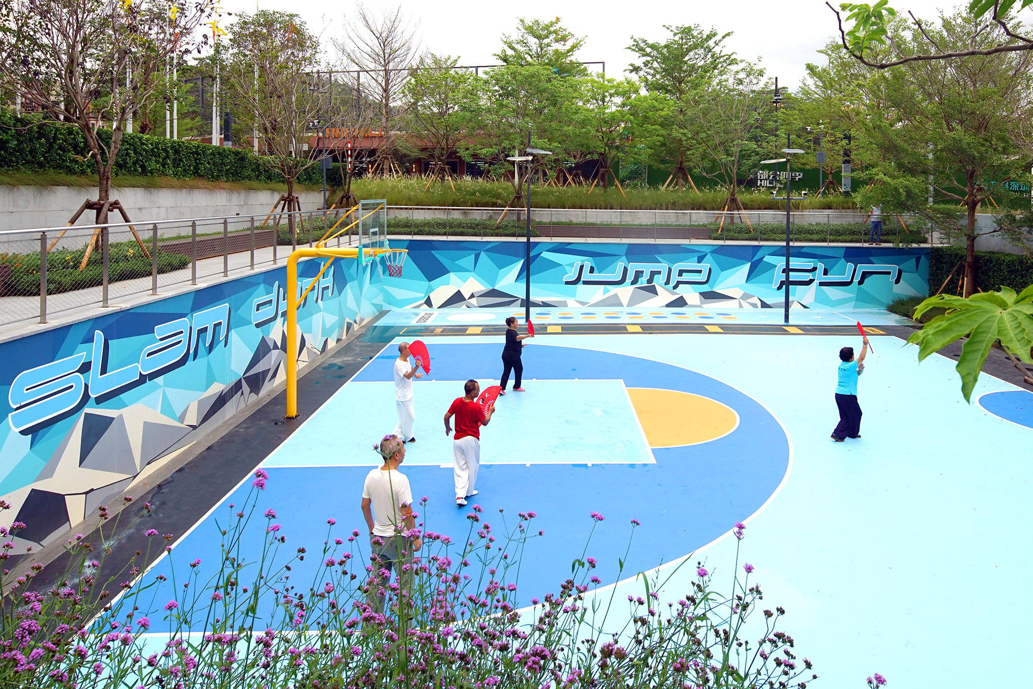 老人的太極晨練場 Tai Chi morning exercise field for the elderly