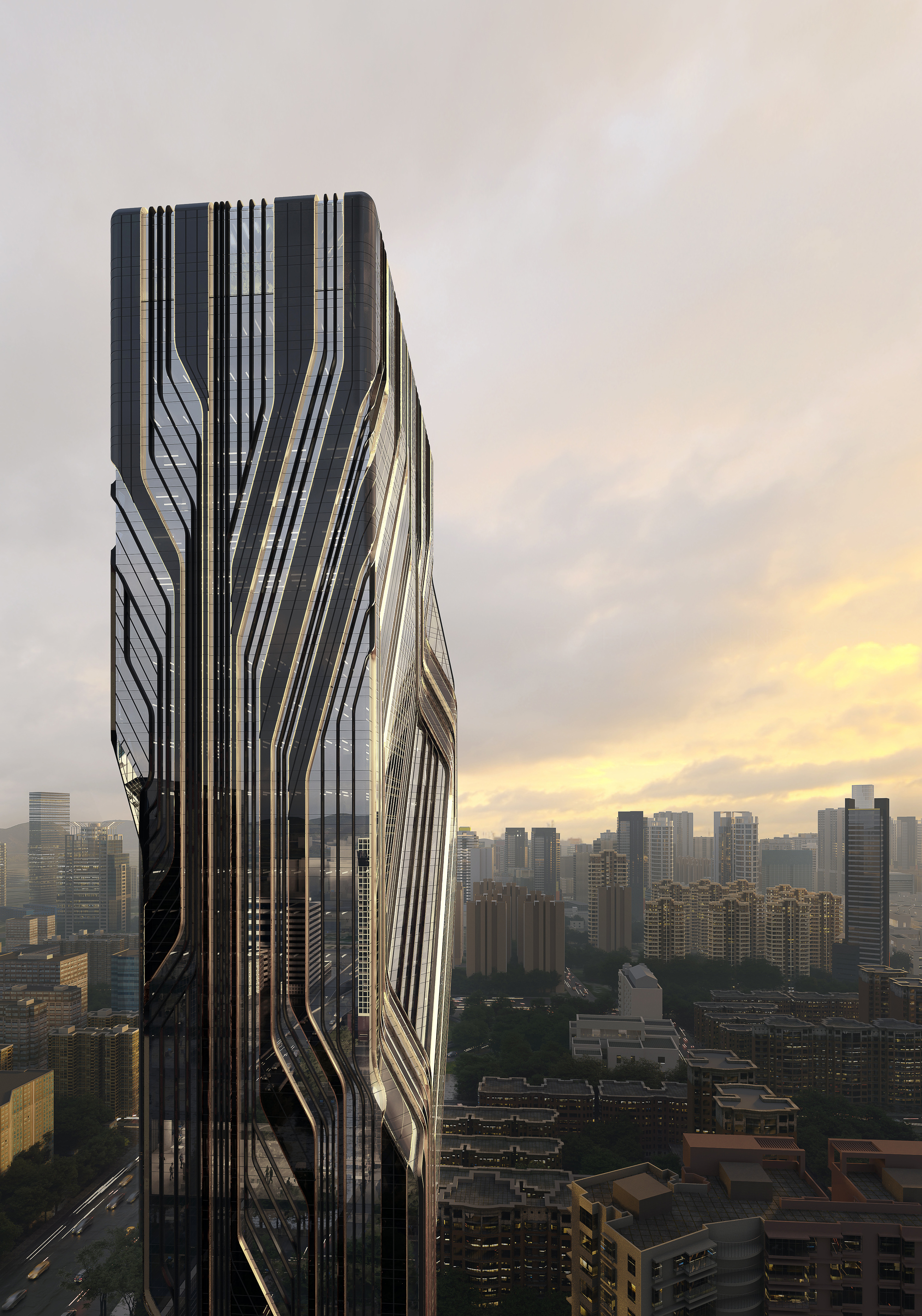 扎哈·哈迪德建築事務所 Zaha Hadid Architects 深圳金融科技研究院(未來名稱為:數字金融大廈)莊