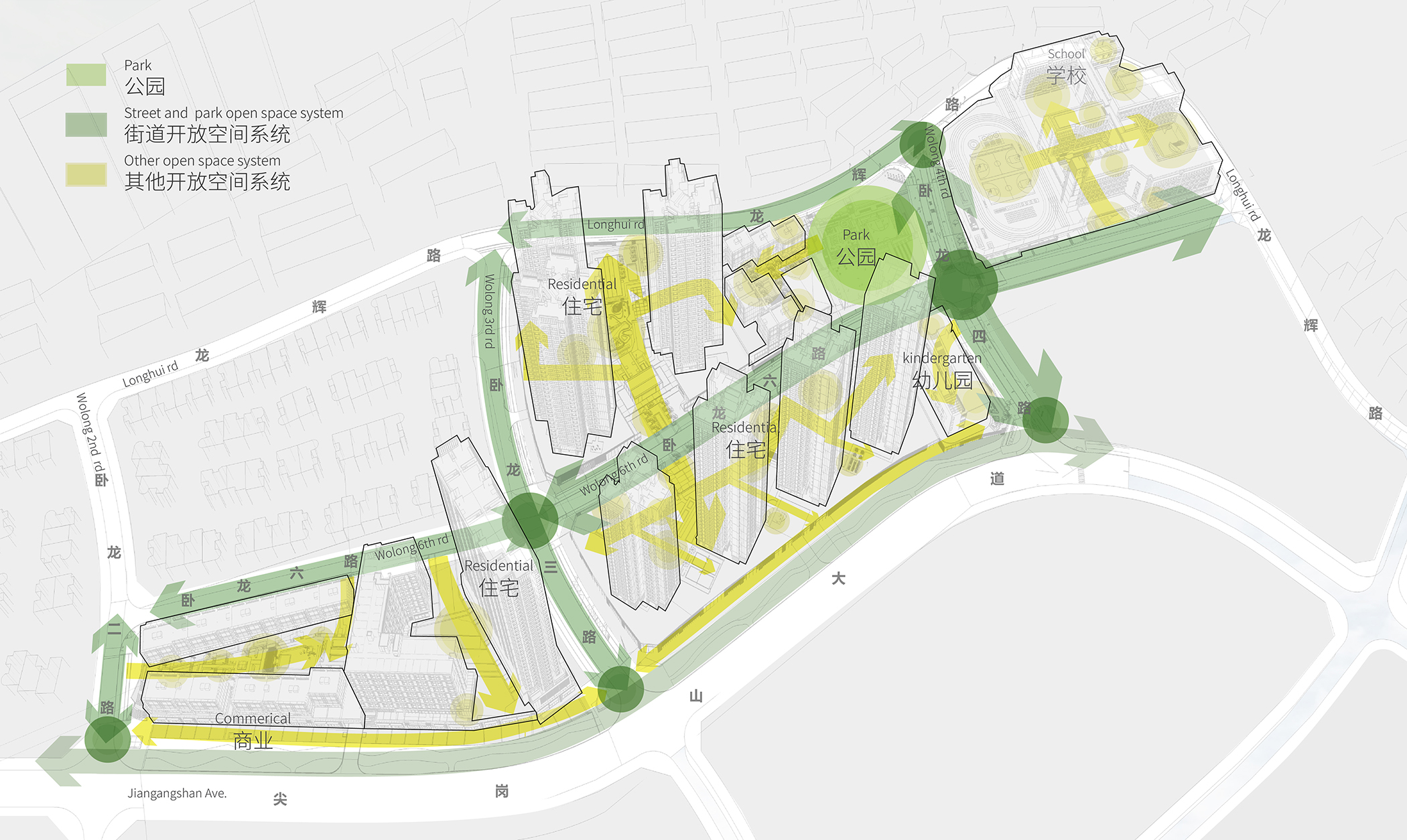 低山公園社區開放空間框架 Low Hill Park community open space framework